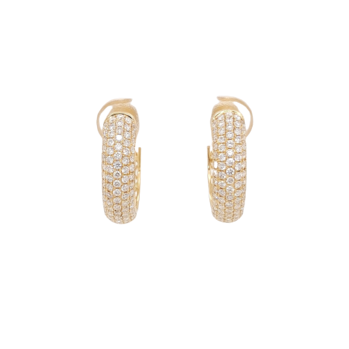 Ladies Diamond Huggy Earrings 1.22 Carats