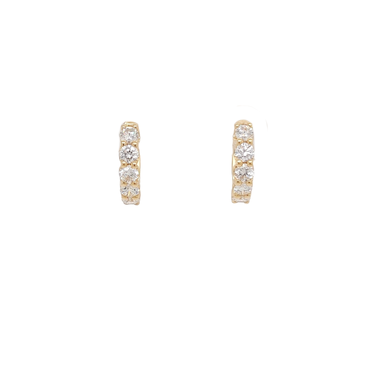 Ladies Diamond Huggy Earrings 0.89 Carats