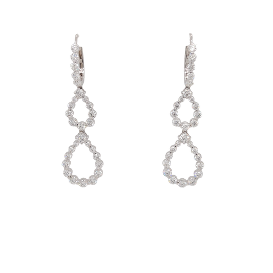 Ladies Diamond Earrings 4.41 Carats
