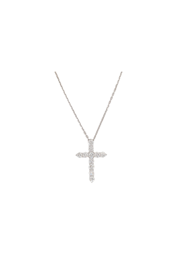 Ladies Diamond Cross Pendant 0.70 Carats