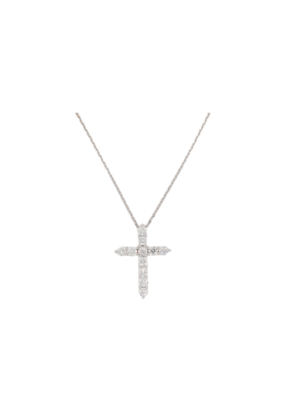 Ladies Diamond Cross Pendant 1.36 Carats