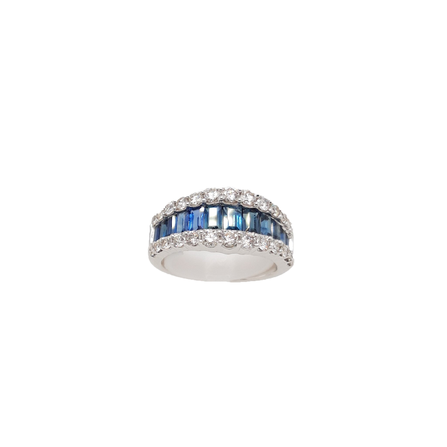 Ladies Diamond and Sapphire Ring 2.52 Carats