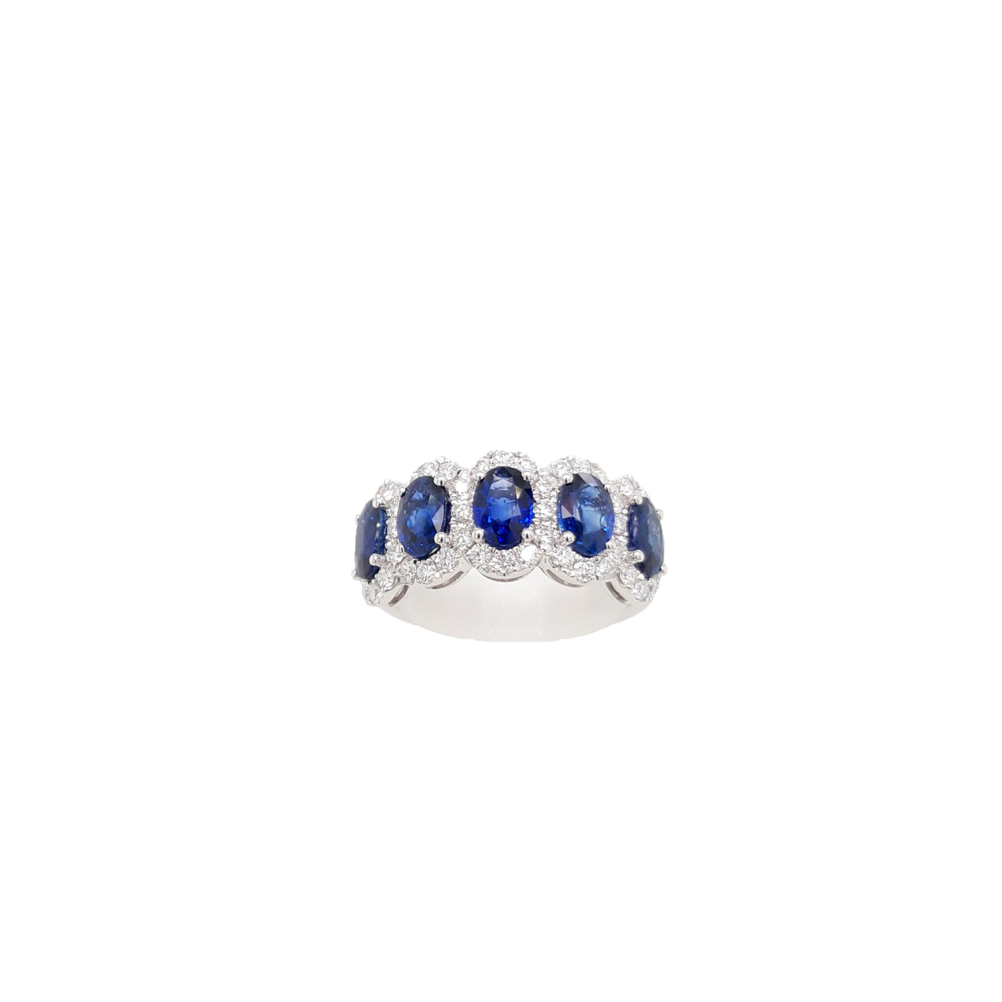 Ladies Diamond and Sapphire Ring 3.15 Carats