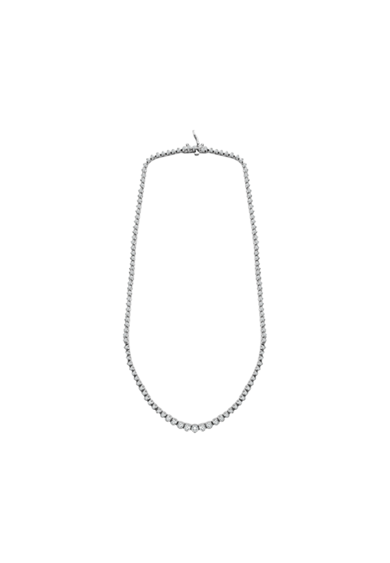 Ladies Diamond Tennis Necklace 5.34 Carats
