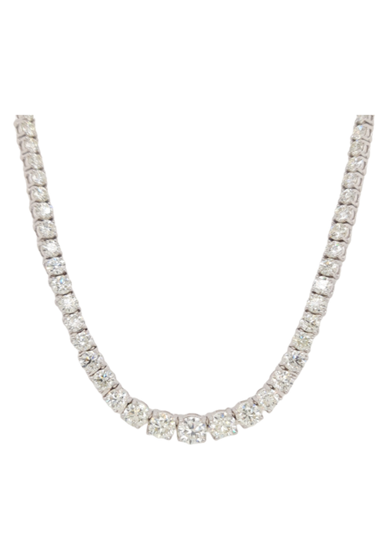 Ladies Diamond Tennis Necklace 20.00 Carats – TPT Timepiece Trading