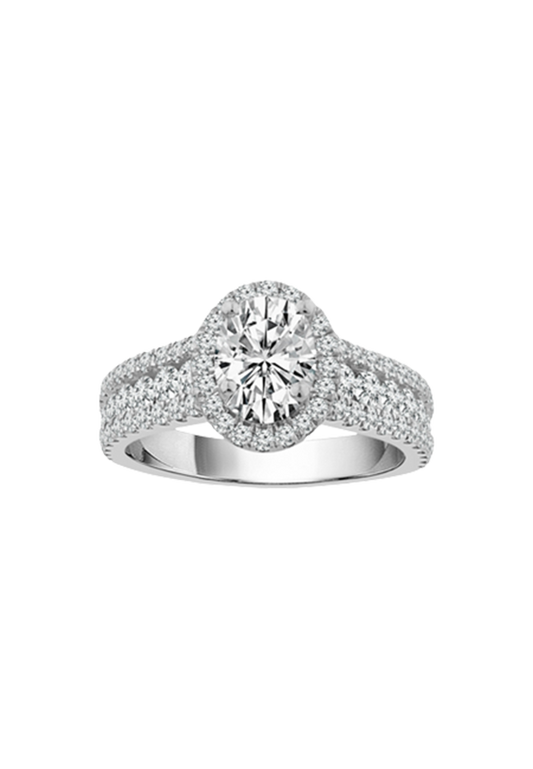 Ladies Diamond Engagement Ring Total 2.00 Carats