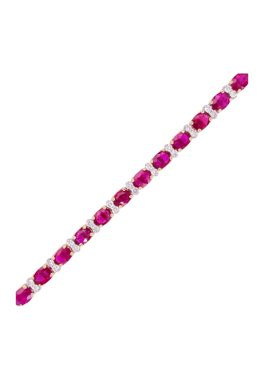 Ladies Diamond and Ruby Bracelet 8.15 Carats