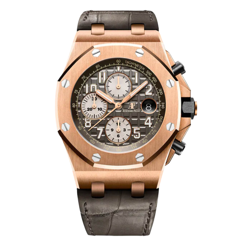 Audemars Piguet 42MM Royal Oak Offshore, Brick Ruthenium Dial 2020 Mint Condition Complete with Box and Papers Ref. 26470OR.OO.A125CR.01