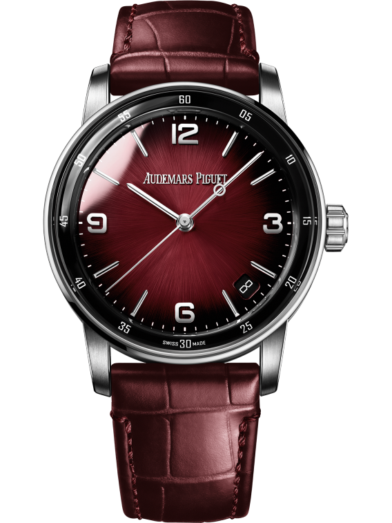 Code 11.59 by Audemars Piguet 41mm Burgundy Alligator Strap Smoked Lacquered Burgundy Dial 18-Carat White Gold Case