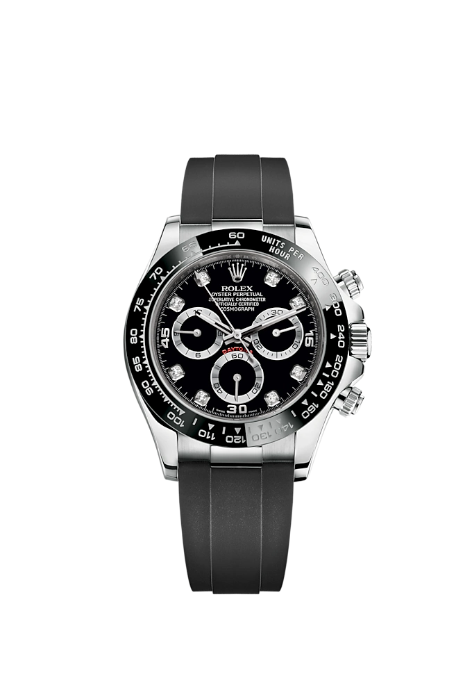 Cosmograph Daytona 40MM Oysterflex Bracelet Black and Diamond-Set Dial ...