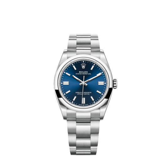 Oyster Perpetual 36 36MM Oyster Bracelet Bright Blue Dial Domed Bezel