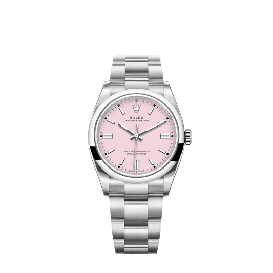 Oyster Perpetual 36 36MM Oyster Bracelet Candy Pink Dial Domed Bezel