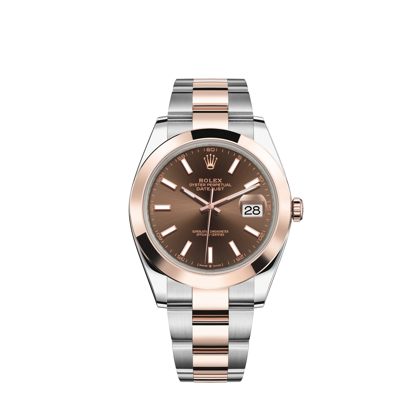 Datejust 41 41mm Oyster Bracelet Oystersteel and Everose Gold with Chocolate Dial Everose Gold Bezel