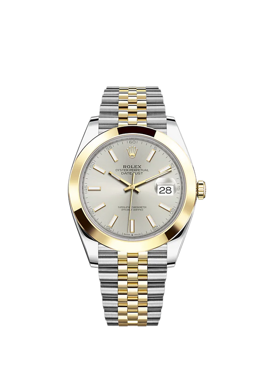 Datejust 41 41mm Jubilee Bracelet Oystersteel and Yellow Gold with Silver Dial Yellow Gold Bezel