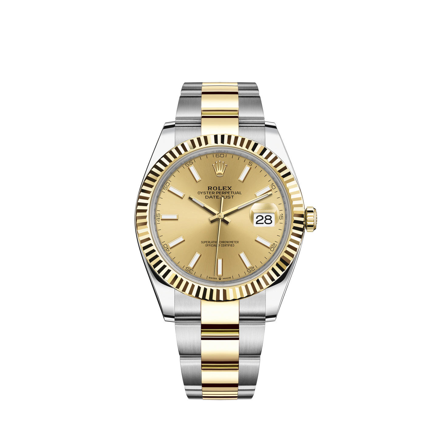 Datejust 41 41mm Oyster Bracelet Oystersteel and Yellow Gold with Champagne-Colour Dial Fluted Bezel