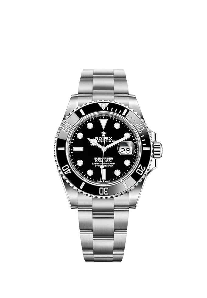 Submariner Date 41mm Oyster Bracelet Oystersteel with Black Dial Cerachrom Unidirectional Rotatable Bezel
