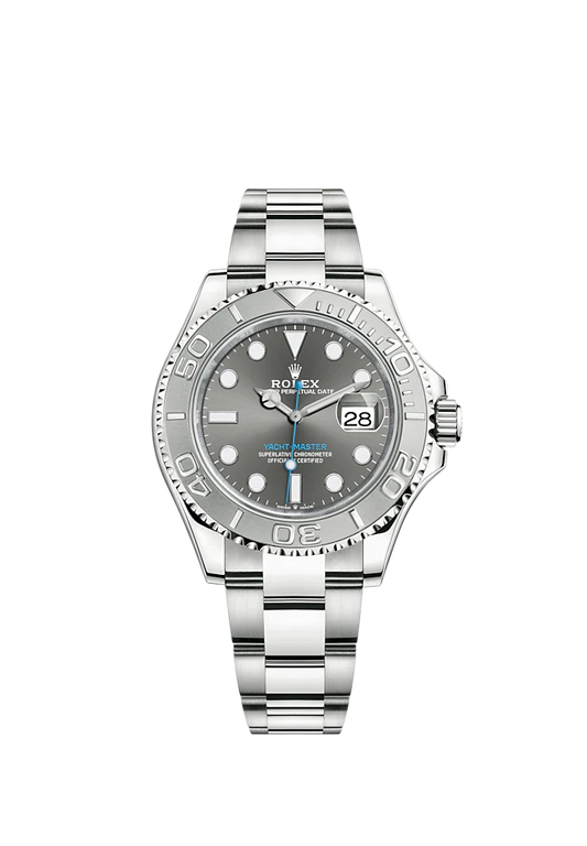 Yacht-Master 40 40mm Oyster Bracelet Oystersteel and Platinum with Slate Dial Bidirectional Rotatable Bezel