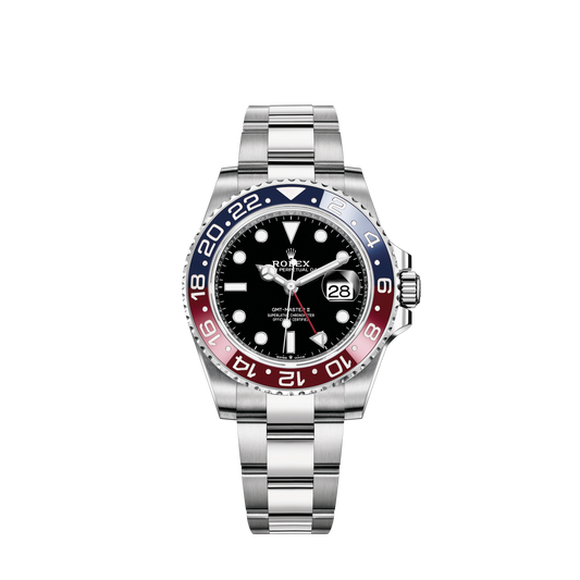 GMT-Master II 40mm Oyster Bracelet Oystersteel with Black Dial Blue & Red 24-Hour Rotatable Bezel