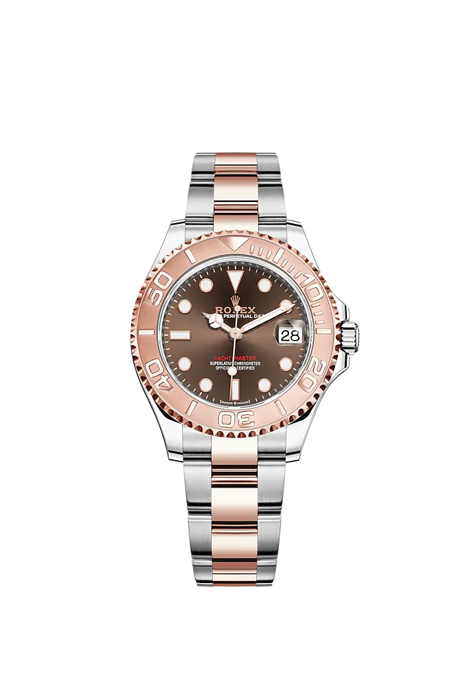 Yacht-Master 37 37mm Oyster Bracelet Oystersteel and Everose Gold with Chocolate Dial Bidirectional Rotatable Bezel