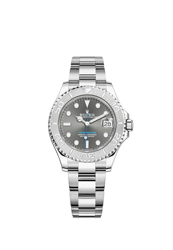 Yacht-Master 37 37mm Oyster Bracelet Oystersteel and Titanium with Slate Dial Bidirectional Rotatable Bezel