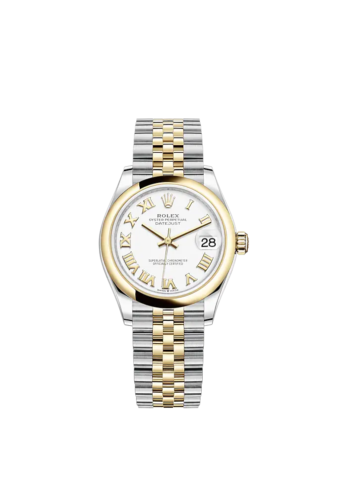 Datejust 31 31mm Jubilee Bracelet Oystersteel and Yellow Gold White Dial Oystersteel Bezel