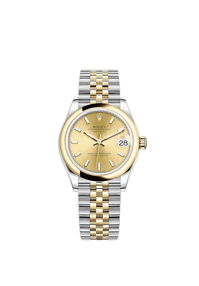 Datejust 31 31mm Jubilee Bracelet Oystersteel and Yellow Gold with Champagne-Colour Dial Yellow Gold Bezel