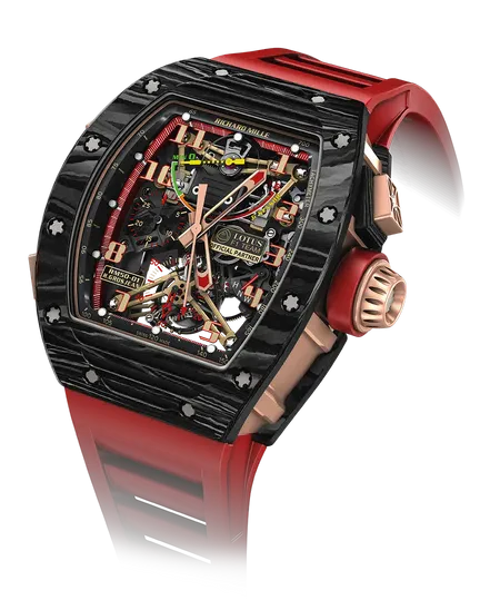RM 50-01 Tourbillon Romain Grosjean Manual Winding Red Rubber Carbon C ...