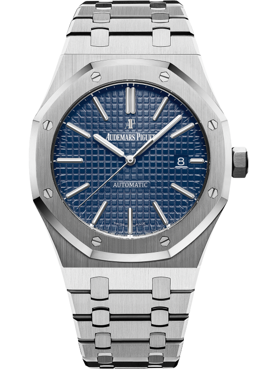 Royal Oak Selfwinding 41MM Stainless Steel Bracelet Blue Dial With Grande Tapisserie Pattern Stainless Steel Case