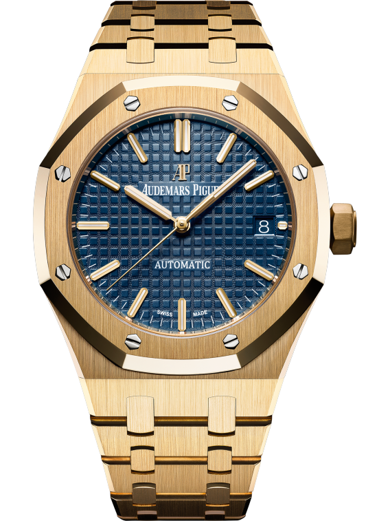 Royal Oak Selfwinding 37MM 18-Carat Yellow Gold Bracelet Blue Dial With Grande Tapisserie Pattern 18-Carat Yellow Gold Case