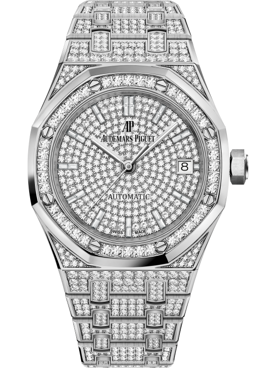 Royal Oak Selfwinding 37MM Diamond-Set 18-Carat White Gold Bracelet Diamond-Set 18-Carat White Gold Dial Diamond-Set 18-Carat White Gold Case