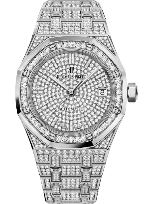 Royal Oak Selfwinding 37MM Diamond-Set 18-Carat White Gold Bracelet Diamond-Set 18-Carat White Gold Dial Diamond-Set 18-Carat White Gold Case