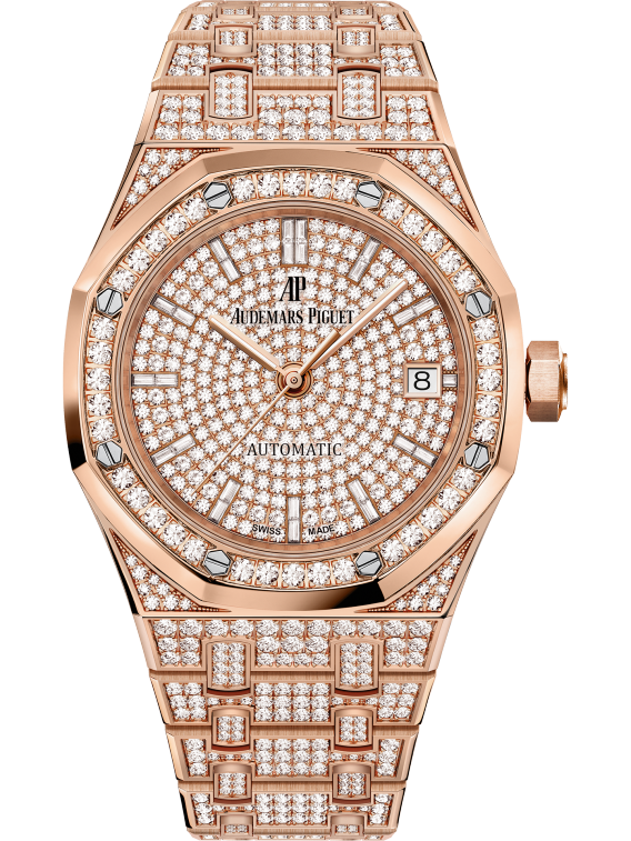 Royal Oak Selfwinding 37MM Diamond-Set 18-Carat Pink Gold Bracelet Diamond-Set 18-Carat Pink Gold Dial Diamond-Set 18-Carat Pink Gold Case