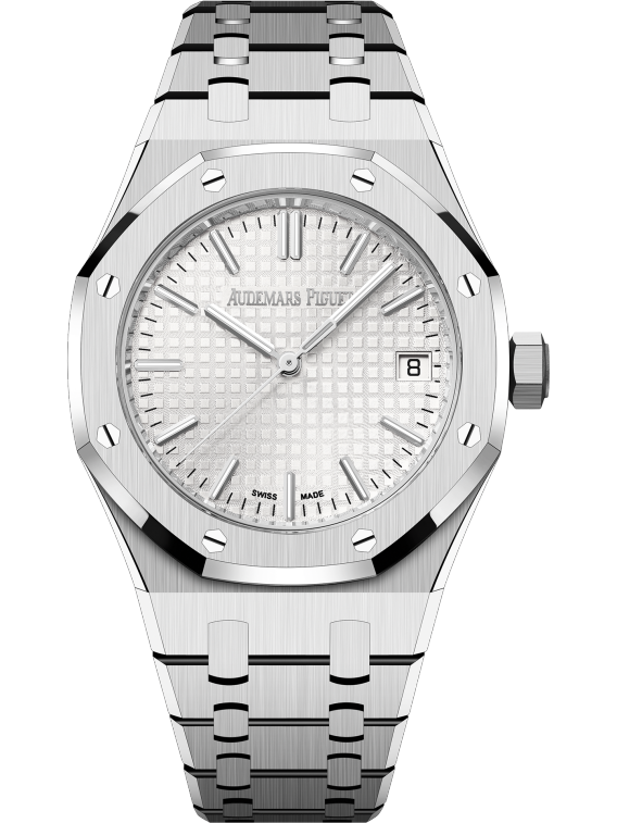 Royal Oak Selfwinding 50th Anniversary 37MM Stainless Steel Bracelet Silver-Toned Dial With Grande Tapisserie Pattern Stainless Steel Case