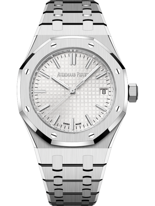 Royal Oak Selfwinding 50th Anniversary 37MM Stainless Steel Bracelet Silver-Toned Dial With Grande Tapisserie Pattern Stainless Steel Case