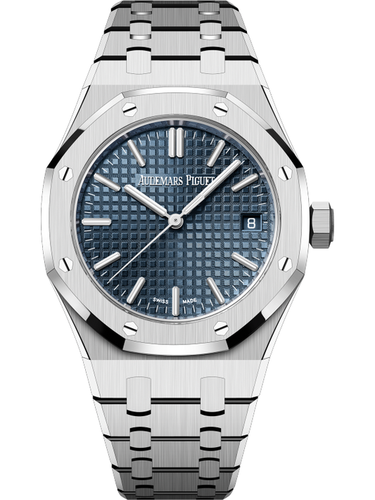 Royal Oak Selfwinding 50th Anniversary 37MM Stainless Steel Bracelet Bleu Nuit Nuage 50 Dial With Grande Tapisserie Pattern Stainless Steel Case