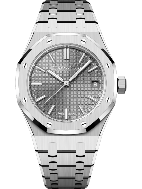 Royal Oak Selfwinding 50th Anniversary 37MM Stainless Steel Bracelet Grey Dial With Grande Tapisserie Pattern Stainless Steel Case