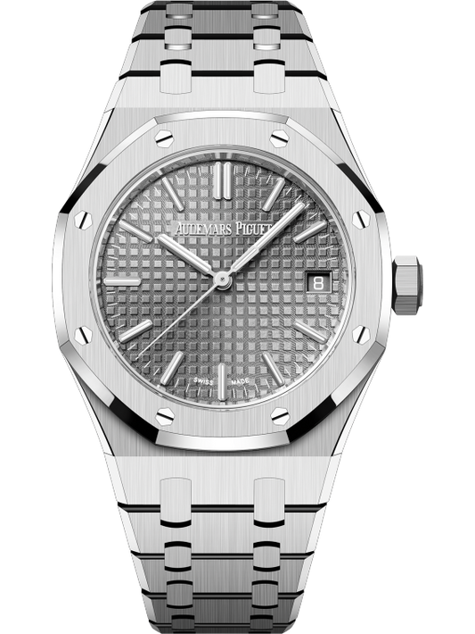 Royal Oak Selfwinding 50th Anniversary 37MM Stainless Steel Bracelet Grey Dial With Grande Tapisserie Pattern Stainless Steel Case