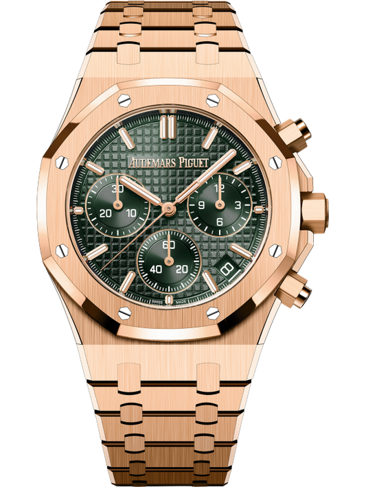 Audemars Piguet Royal Oak Ref. 26240OR.OO.1320OR.04 41MM Rose Gold With a Khaki Grande Tapisserie Dial