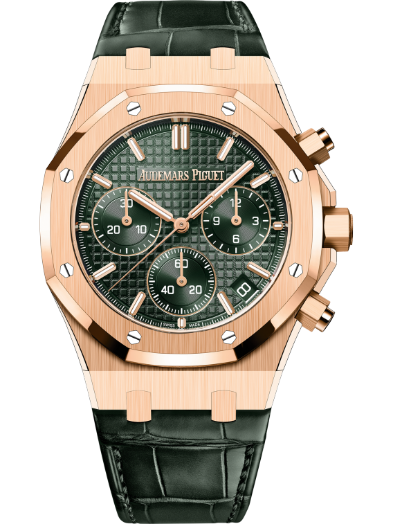 Audemars Piguet Royal Oak Ref. 26240OR.OO.D404CR.01 41mm Rose Gold Green Dial Chronograph