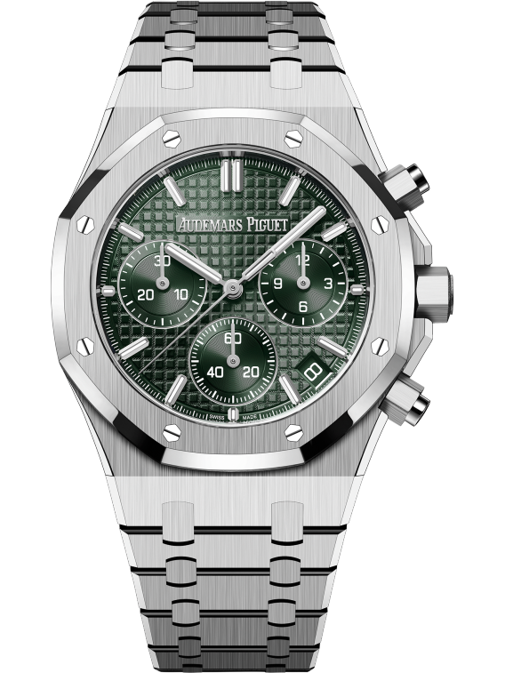 Audemars Piguet Royal Oak Chronograph Ref. 26240ST.OO.1320ST.04 41MM Stainless Steel Bracelet Khaki Green Dial