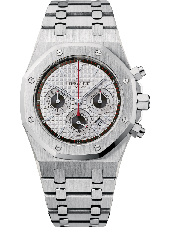 Royal Oak Chronograph 39MM Stainless Steel Bracelet Silver-Toned Dial With Grande Tapisserie Pattern Stainless Steel Case