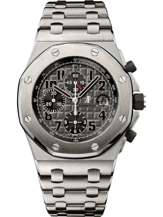 Royal Oak Offshore Chronograph 42MM Titanium Bracelet Slate Grey Dial With Méga Tapisserie Pattern Titanium Case