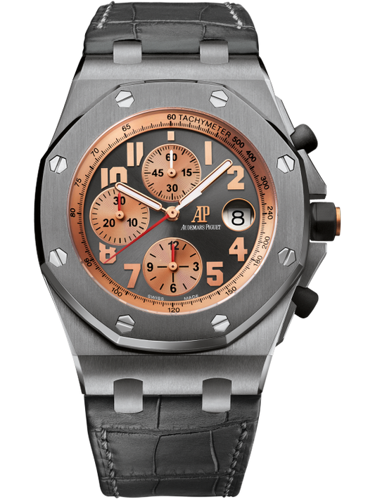 Royal Oak Offshore Chronograph Pride of Indonesia 42MM Anthracite Alligator Strap Anthracite Dial Titanium Case