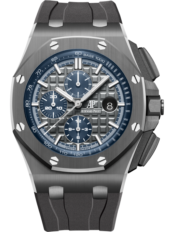 Royal Oak Offshore Selfwinding Chronograph 44MM Grey Rubber Strap Grey Dial With Méga Tapisserie Pattern Grey Ceramic Case and Bezel