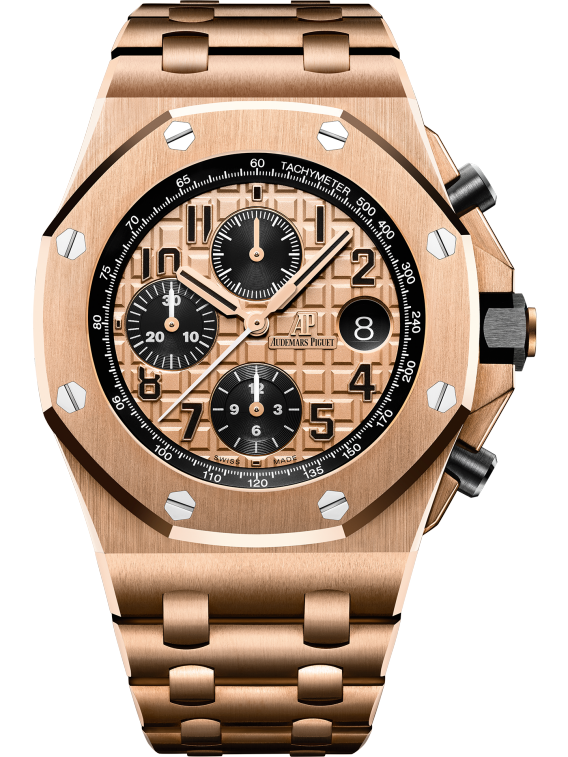 Royal Oak Offshore Chronograph 42MM 18-Carat Pink Gold Bracelet Pink Gold-Toned Dial With Méga Tapisserie Pattern 18-Carat Pink Gold Case and Bezel