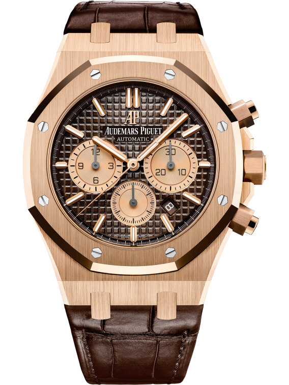 Audemars Piguet Royal Oak Ref. 26331OR.OO.D821CR.01 41MM Brown Alligator Strap Rose Gold Case Brown Dial