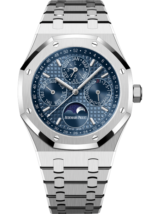 Royal Oak Perpetual Calendar 41MM Stainless Steel Bracelet Blue Dial  Stainless Steal Case