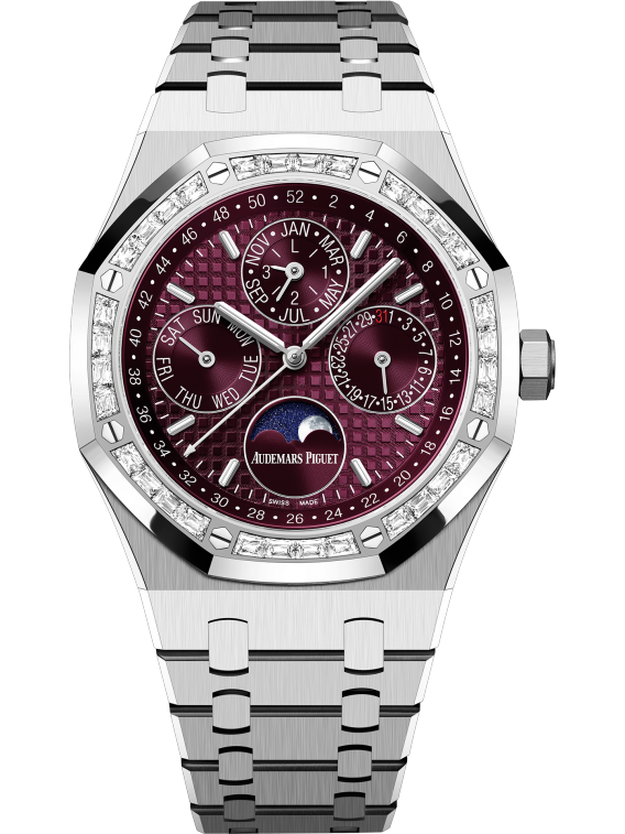 Royal Oak Perpetuel Calendar 41MM 18-Carat White Gold Bracelet Purple Dial  18-Carat White Gold Case