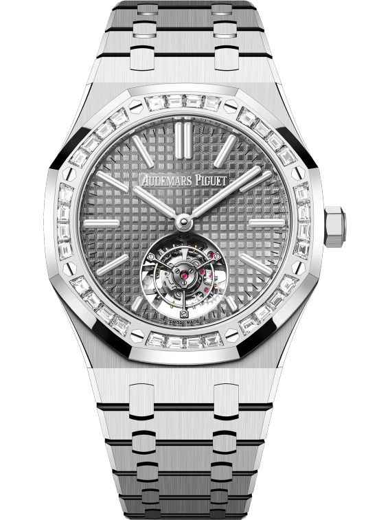 Royal Oak Selfwinding Flying Tourbillon 41MM 18-Carat White Gold Bracelet Grey Dial 18-Carat White Gold Case