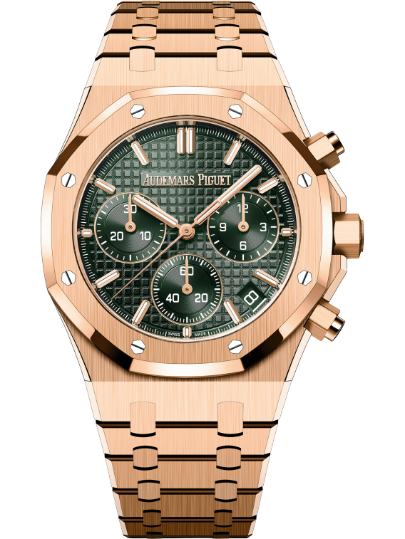 Audemars Piguet Royal Oak Ref. 26240OR.OO.1320OR.08 41MM Rose Gold With a Khaki Grande Tapisserie Dial